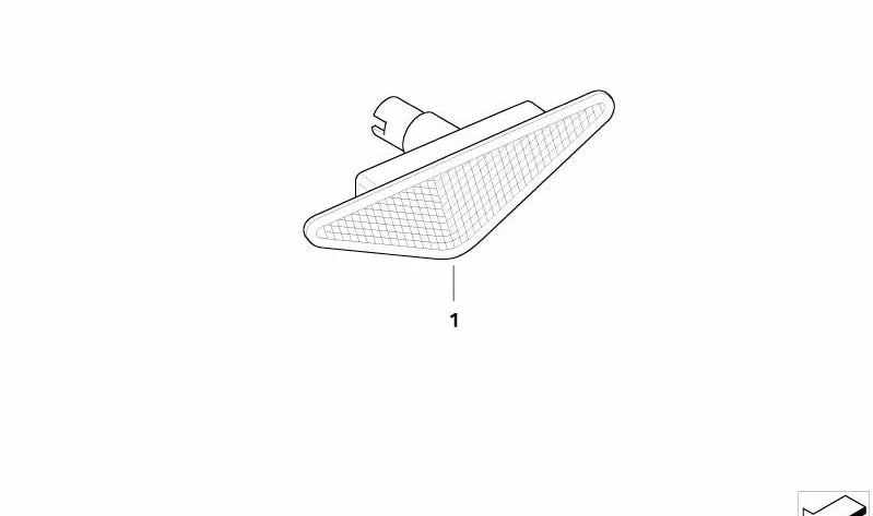 Piloto intermitente lateral izquierdo OEM 63136920685 para BMW E46. Original BMW.