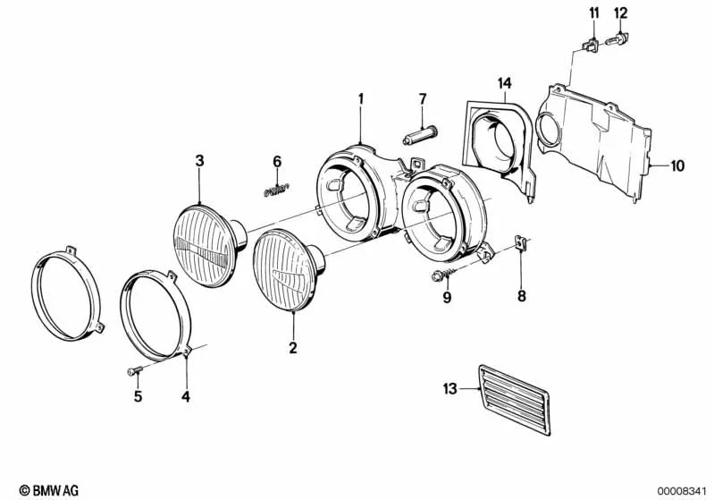 Soporte para vaso para BMW Serie 3 E21, E30 Serie 5 E12, E28 Serie 6 E24 Serie 7 E23 (OEM 63121362477). Original BMW.