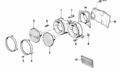 Tapa cubre antiniebla OEM 51711933767 para BMW E30. Original BMW.