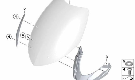 Bastidor de apoyo OEM 46637711659 para BMW Motorrad R1200RT, R900RT (2008-2014). Original BMW Motorrad.