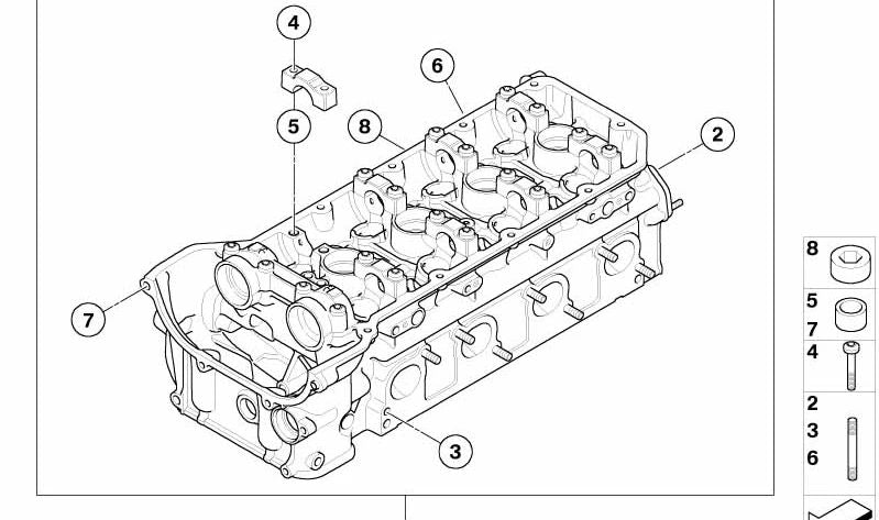 Culata de motor OEM 11127838137 para BMW E90 M3, E92 M3, E93 M3. Compatible con motores S65. Original BMW.