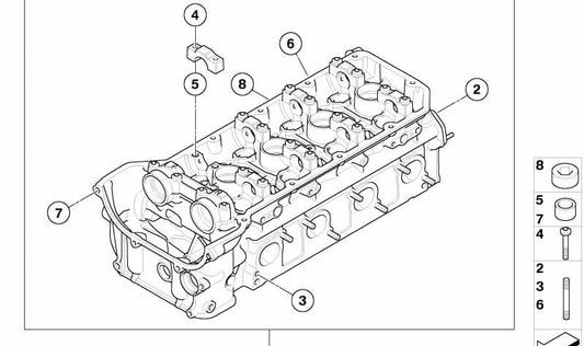 Culata de motor OEM 11127838137 para BMW E90 M3, E92 M3, E93 M3. Compatible con motores S65. Original BMW.