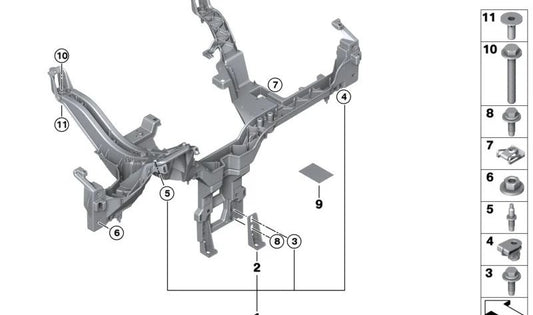 Tuerca remachable OEM 07147356207 para BMW i3 {I01} 60Ah, 94Ah y 120Ah, versiones con y sin Rex. Compatible con modelos de 2013 a 2022. Original BMW.