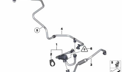 Conducción de ventilación de tanque para BMW X5 E70N, X6 E71 (OEM 13907636133). Original BMW