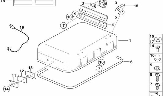 Bisagra para maletas de aluminio OEM 71607664529 para motos BMW R 1150 GS Adventure. Original BMW Motorrad.