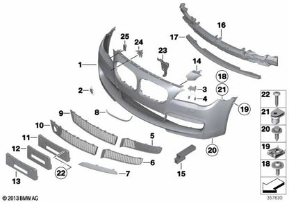 Tapa imprimada izquierda para BMW Serie 7 F01, F02, F04 (OEM 51117210881). Original BMW.