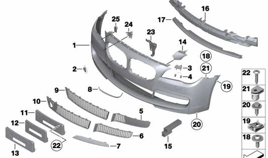 Rechte vordere Form von OEM 51118099324 für BMW F01, F02, F04. Original BMW.