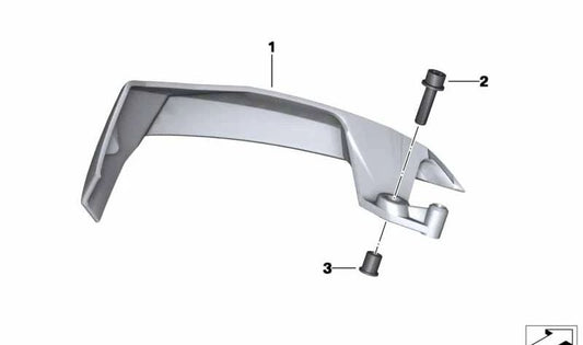 Desertor esquerdo OEM 46637725149 para motocicletas BMW C 650 GT (K19). BMW Motorrad original.