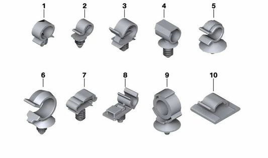 Soporte de conducto OEM 61137686669 para motos BMW F 800 GT, F 800 S, F 800 ST, F 800 R. Original BMW Motorrad.