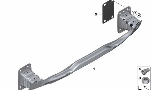 Soporte trasero paragolpes OEM 51127315962 para BMW X5 y X6 {F15,F85,F16,F86}. Compatible con modelos sDrive y xDrive. Recambio original BMW.