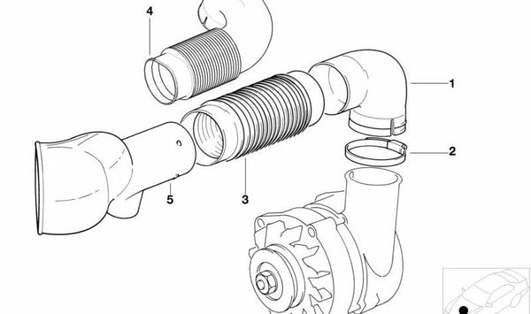 Guardapolvo (Faltenbalg) OEM 12312242301 para BMW E34. Original BMW.