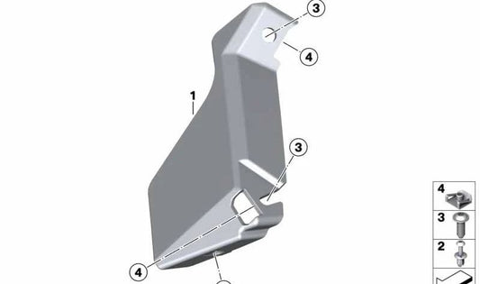 Remate interior derecho OEM 46637724728 para motos BMW S 1000 RR (K46), HP4 (K42). Original BMW Motorrad.