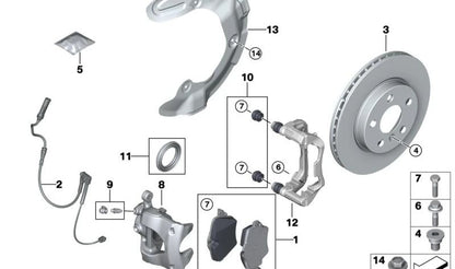 Disco de freno delantero OEM 34106891081 para BMW F70, F74, U06, X1 U11, MINI F66, J01... y más. Original BMW y MINI.