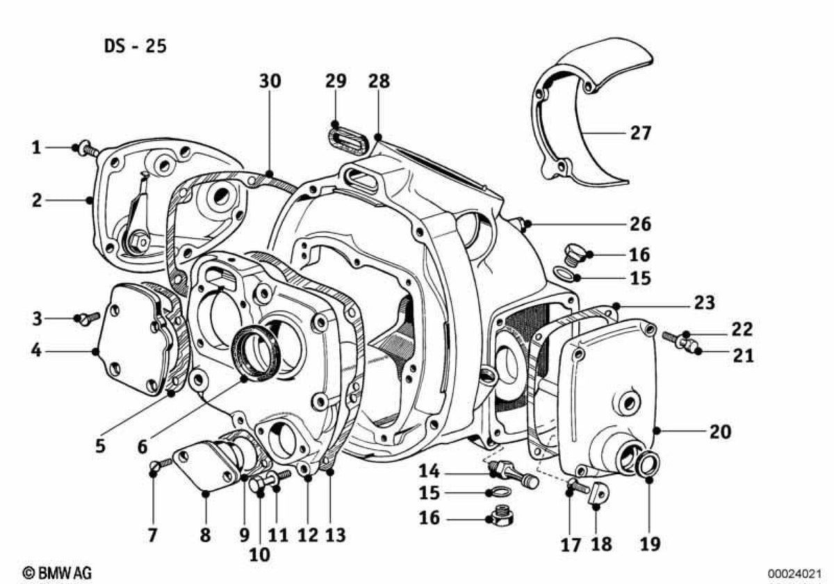 Conjunto de juntas OEM 23000008426 para BMW E36, E46, E34, E39, E60, E32, E38, E65, E53, E83. BMW genuíno.