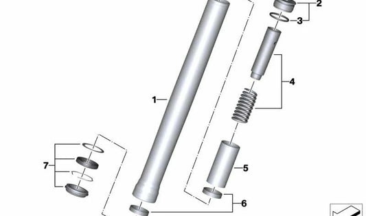 Docks de pression de jeu OEM 31428549109 pour BMW Motorrad F 800 R (FK73) Années 2014-2019. Remplacement d'origine BMW Motorrad.