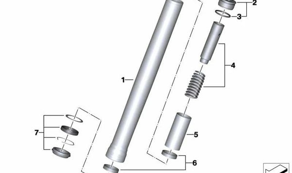 Juego muelles de presión OEM 31428549109 para BMW Motorrad F 800 R (FK73) años 2014-2019. Repuesto original BMW Motorrad.