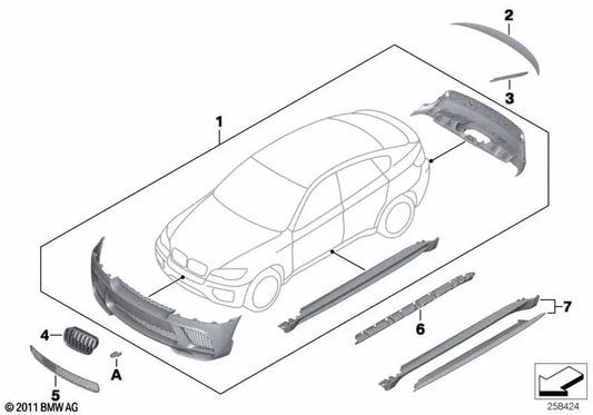 Performance Schweller Aerón links für BMW X6 E71, E72 (OEM 51192208649). Original BMW