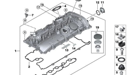 Reparaturkit -Druckregulationsventil für BMW 1 F20N -Serie, F21N, Serie 2 F22, F23, Serie 3 F30N, F31N, F34N, 4 F32 -Serie, F33, F36, Serie 5 G30, G31, G38, Serie 6 G32, Serie 7 G11, G12, X3 G01, X4 G02, X4 G02, X4 G02, x4 G02 11121025447). Original BMW.