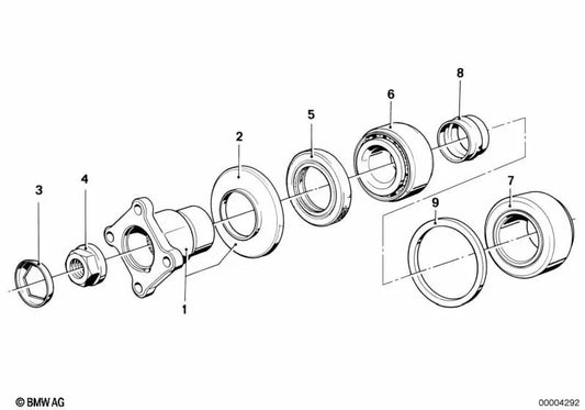 Conjunto de espaçadores para BMW Série 3 E21, E30, E36 (OEM 33129065182). BMW originais.