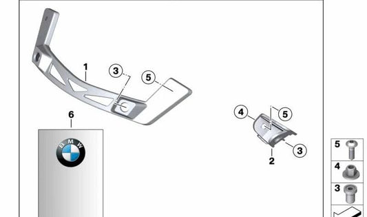 OEM coating support adapter 46637686638 for BMW Motorrad K1200 R, K1300 R. Original BMW Motorrad.