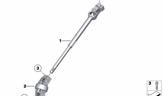 Eje inferior de dirección OEM 32306799878 para BMW X1 E84 {xDrive18d, xDrive20d, xDrive23d, xDrive25d}. Compatible con modelos manuales y automáticos. Original BMW.