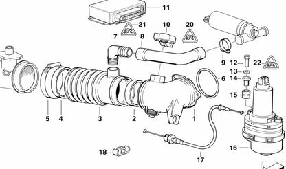 Manguera para BMW E34, E32 (OEM 13541747471). Original BMW