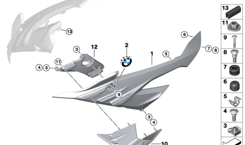 Tuerca hexagonal OEM 07129904997 para BMW F23, F33, F83, F91, G14, F25, I12. Original BMW.