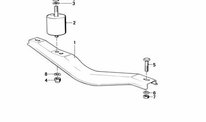 Cuscinetti in gomma per la serie BMW 7 E23 (OEM 23711246474). BMW originale.