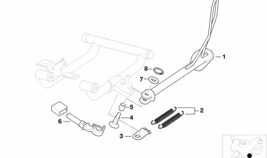 Suporte lateral OEM 46537669901 Para motocicletas BMW F 650 GS, G 650 Gs, GS Dakar ... e muito mais. BMW Motorrad original.