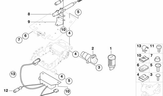 Tuerca de inserción OEM 18121341655 para BMW Motorrad K1, R2, R12 y BMW 3/20, 2000, 2002, E53. Original BMW y BMW Motorrad.