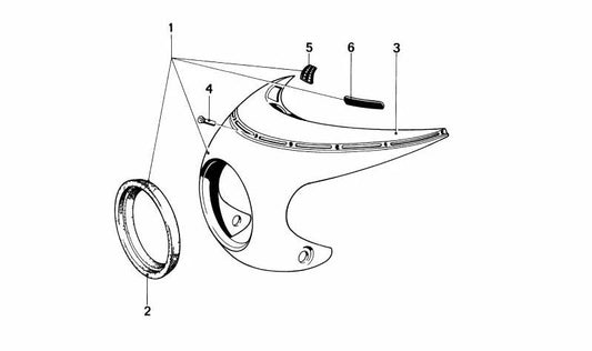 Board OEM 46631233186 for BMW R50, R50/2, R60, R60/2, R69, R69s. Original BMW replacement. Ideal for Cockpit and Fare. Original piece and guaranteed by BMW.