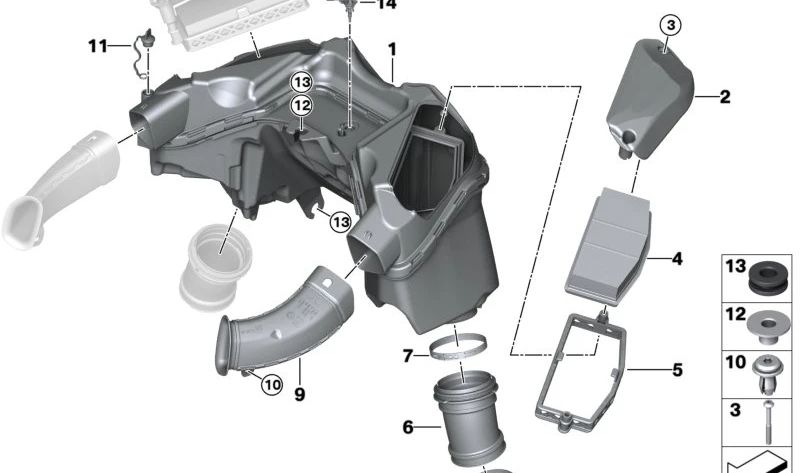 Sensor de temperatura del aire de admisión OEM 13628519445 para BMW F20, F21, F40, F22, F23, F44, F45, F46, E90, E91, E92, E93, F30, F31, F34, G20, G21, F32, F33, F36, F07, F10, F11, G30, G31, F06, F12, F13, G32, F01, F02, G11, G12, G14, G15, G16, E