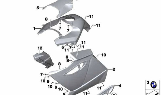 Soporte de matrícula lateral izquierdo OEM 46637713069 para BMW Motorrad F650GS, F700GS, F750GS, F800GS, F850GS, R1200GS, R1250GS, S1000XR. Original BMW Motorrad.
