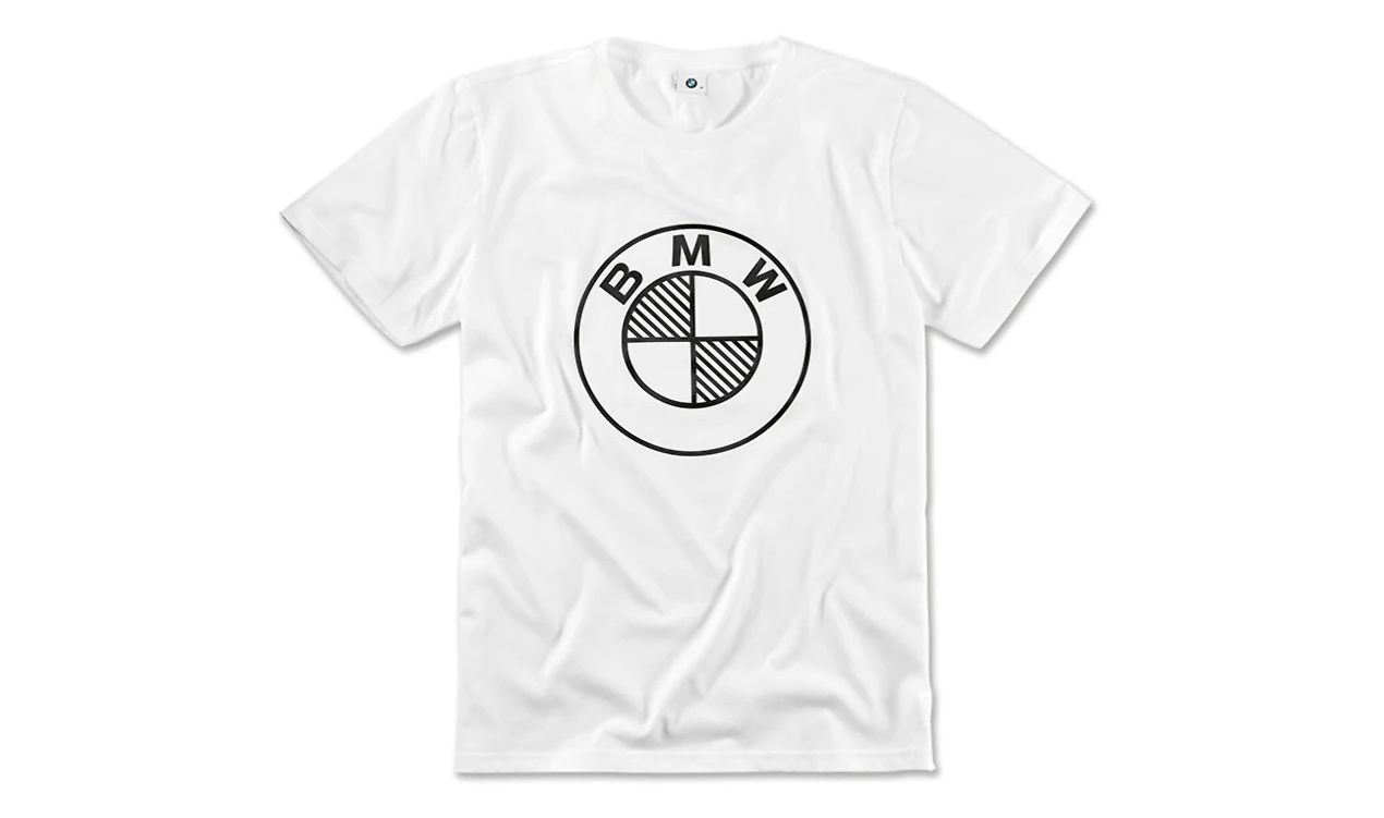 Camiseta con logotipo blanco talla L OEM 80142463175 para BMW. Original BMW.