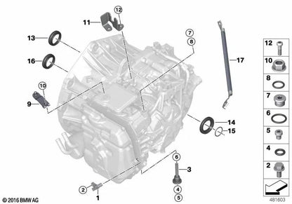 Ringage thermique pour BMW F52, F45, F46, I12, I15, F48, F49, F39, Mini F54, F55, F56, F57, F60 (OEM 24278627917). BMW d'origine
