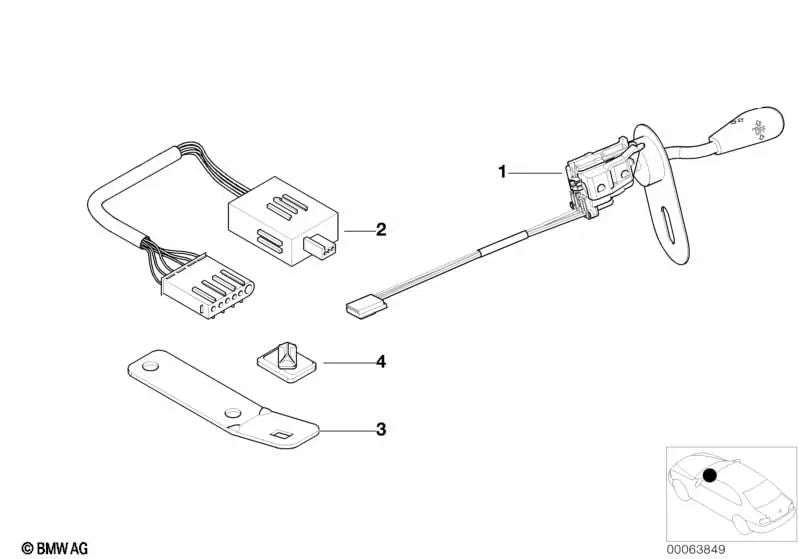 Interface de controle de velocidade para BMW Z8 E52 (OEM 65718380054). BMW original