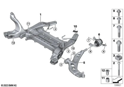 Parafuso ASA para BMW Série 1 F40, F52; Série 2 F44, F45, F46, U06; eu I01, I12, I15; X1 F48, F49, U11, U12; X2 F39 (OEM 31106868038). BMW originais.