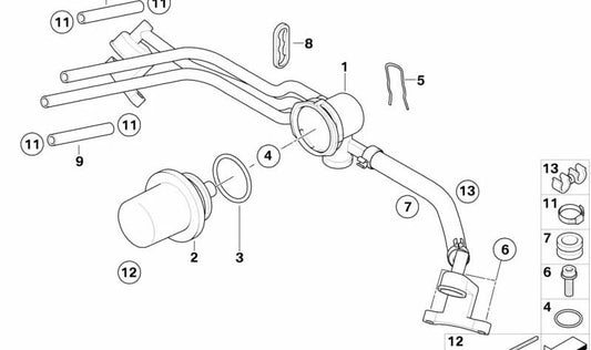 Distribuidor de combustible OEM 13537664857 para motos BMW R1150 GS, R1150 GS Adventure, R1150 R, R1150 RT, R1150 RS... y más. Original BMW Motorrad.