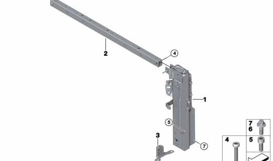 Sistema de protección antivuelco izquierdo OEM 54607402887 para MINI Cabrio F57, F57 LCI, F57 BEV. Original MINI.