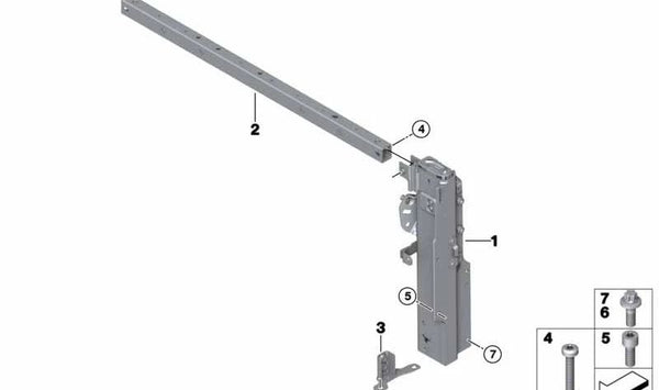 Sistema de protección antivuelco izquierdo OEM 54607402887 para MINI Cabrio F57, F57 LCI, F57 BEV. Original MINI.