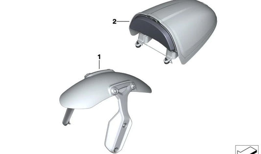 Fender Chrome Fender 100 anos OEM 46818830007 para BMW Motorrad R Ninenet (RK21) 2020-2023. Peça original da BMW Motorrad.