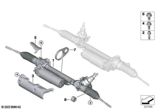 Thermischer Beschützer von Balg für BMW Serie 2 G42, G87, Serie 3 G20, G20N, G21, G21N, G80, 4 G22 -Serie, G23, G26, G82 (OEM 32106880638). Original BMW.