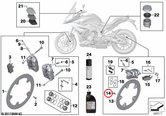 Tête cylindrique fraisée M6x16 OEM 06327727783 pour motos BMW S 1000 RR, S 1000 R, S 1000 XR, M 1000 RR, M 1000 R, M 1000 XR… et plus. Original BMW Motorrad