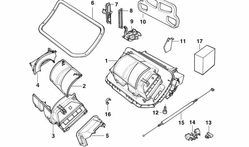 OEM Seal Board 64118390448 für BMW E36. Originales BMW -Stück für das Klimaanlage. Ideal, um die Klimaanlage in perfektem Zustand zu reparieren oder aufrechtzuerhalten.