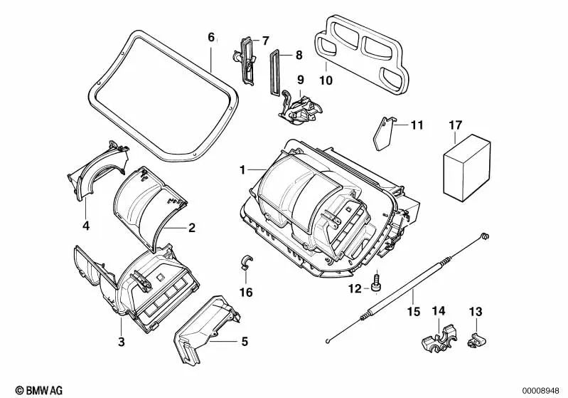 Tampa BMW 3 E36 Series (OEM 64111393487). BMW original