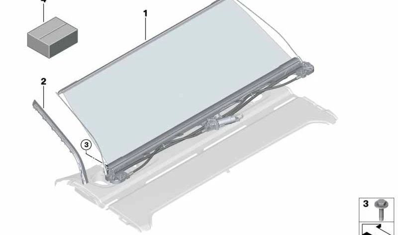 Guía derecha de puerta OEM 51467425532 para BMW G11, G12. Original BMW.