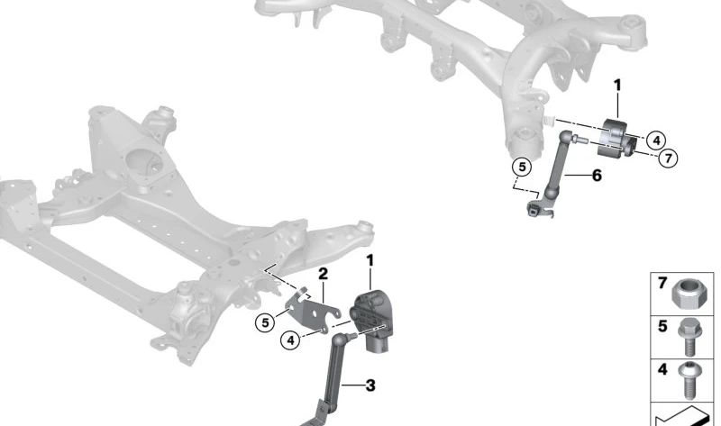 Barra de regulación delantera OEM 37146891166 para BMW G01, G01N, F97, F97N, G02, G02N, F98, F98N, G08, G08E, G08F, G08N. Pieza original BMW.
