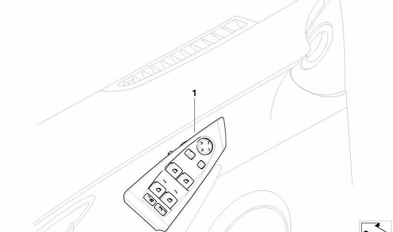 Interruptor Elevalunas Lado del Conductor para BMW E64, E64N (OEM 61318029905). Original BMW