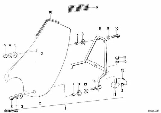 Parabrisas für BMW E46, F30, F80 (OEM 46632307331). Original BMW