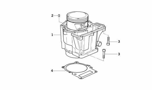 OEM -Zylinderfußabteilung 11117700118 für BMW G 650 GS Motorcycles, G 650 GS Sertão, G 650 x ... und mehr. Originaler BMW Motorrad.
